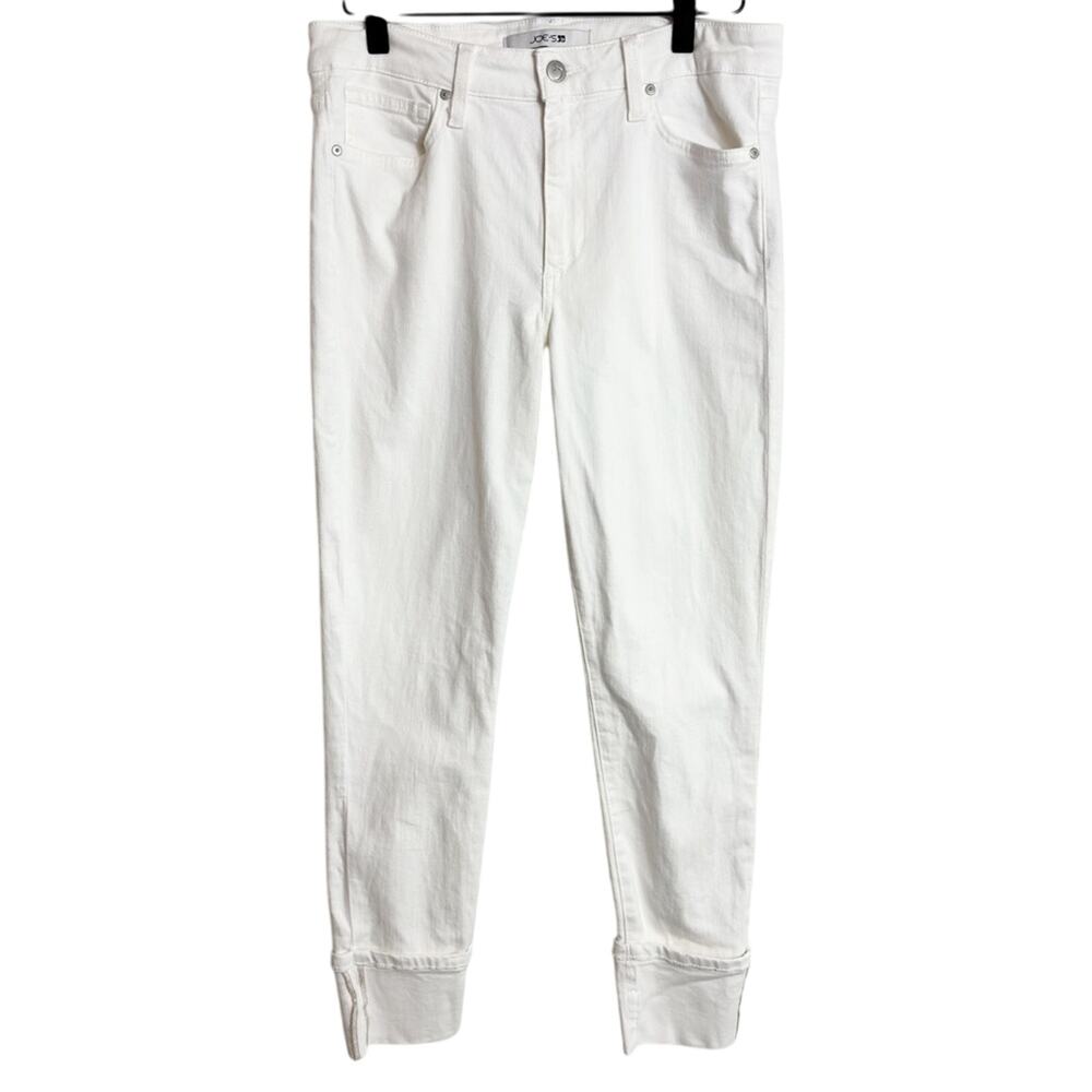 JOE'S JEANS JOE'S WHITE JEANS CUFF MID RISE CROP JEANS SIZE 30